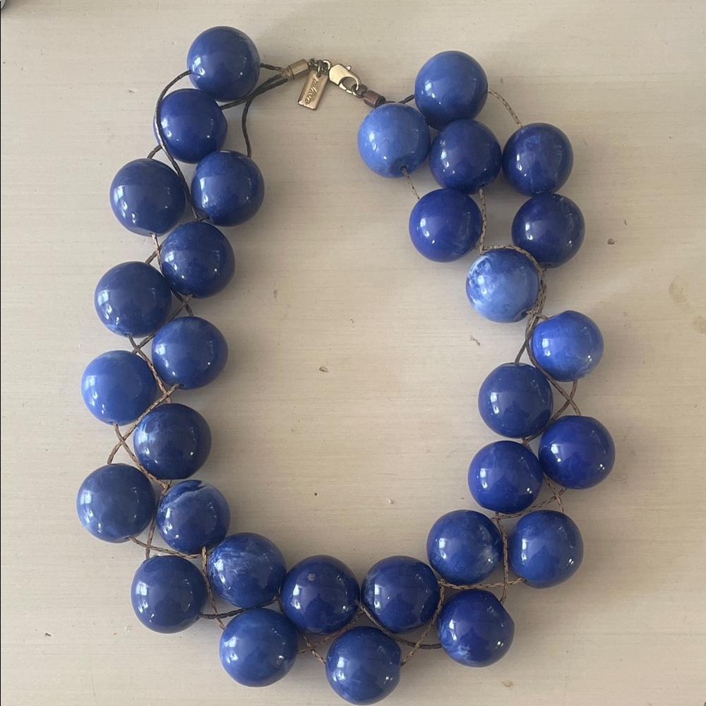 Tuleste  Blue Beaded Necklace